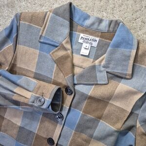 Pendleton Heritage 49er Pea Coat Virgin Wool Womens Medium Brown Limited Mature